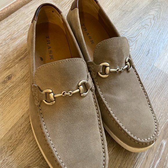 TRASK men Sheldon gray English suede loafer main image 5
